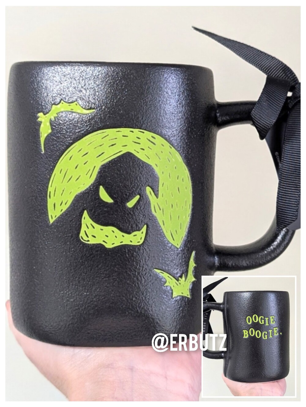 Rae Dunn x Disney Tim Burton's The Nightmare Before Christmas OOGIE BOOGIE Mug